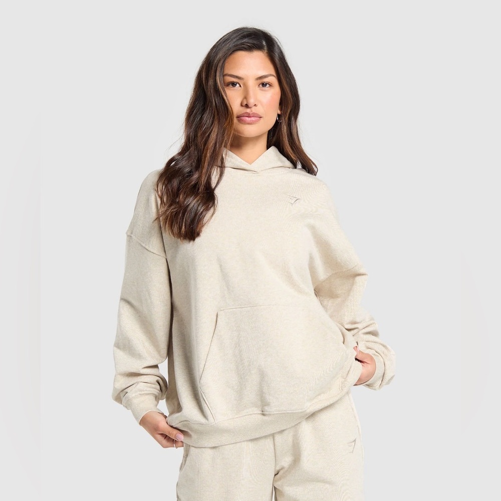 Gymshark Rest Day Sweats Hoodie - Beige Marl